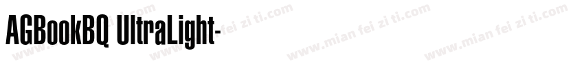 AGBookBQ UltraLight字体转换